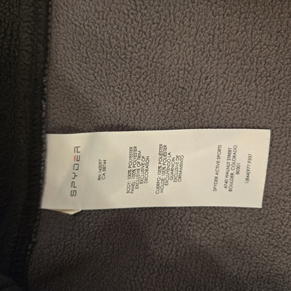Spyder Soft Shell 1/4 Zip Fleece Pullover Sweater Jacket Mens Size XL Black Gray - Picture 9 of 14